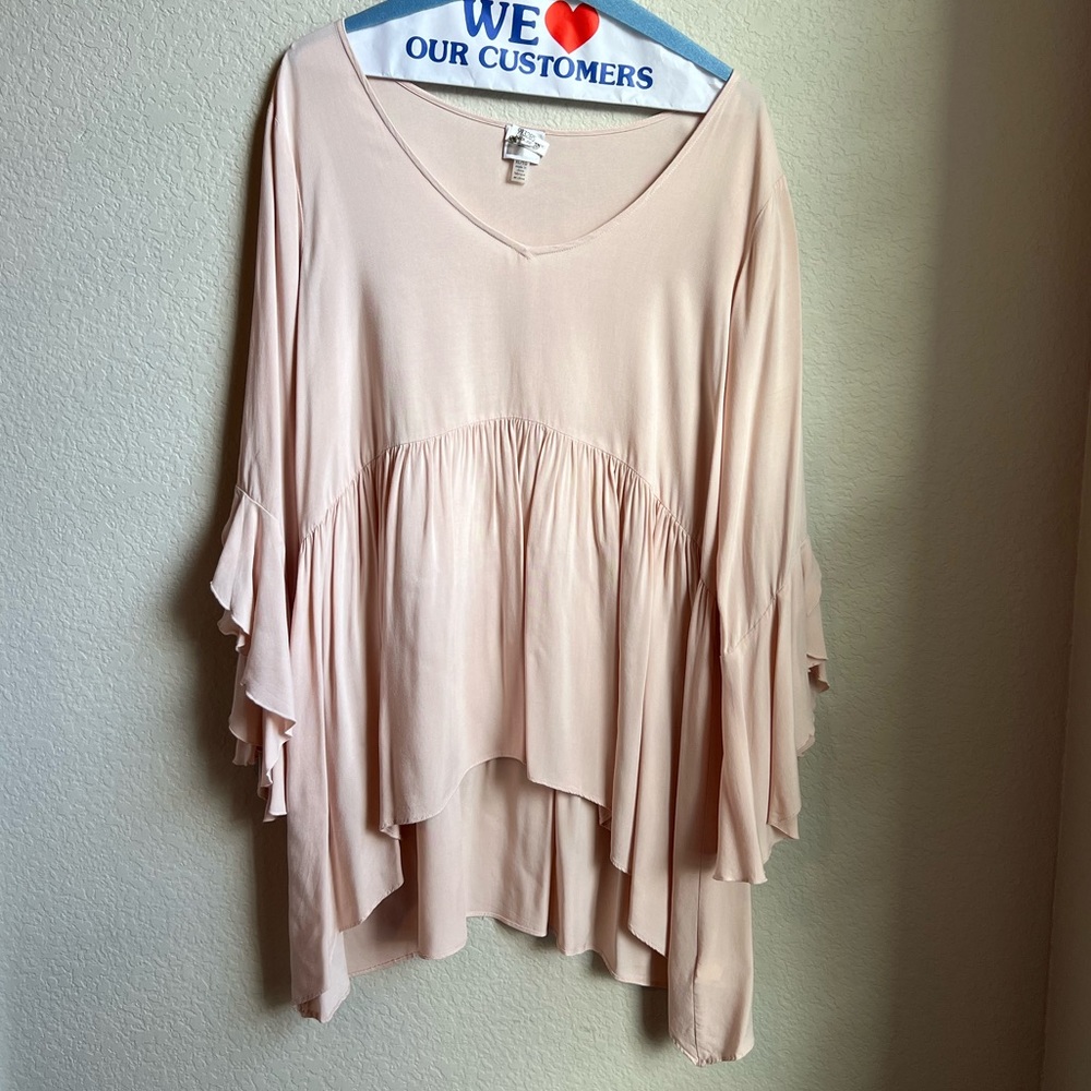 Cupio, High Low Tunic, XL v-neck